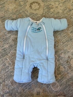 Baby Merlin's Magic Sleepsuit | Cotton Light Blue | Size Large 6-9M